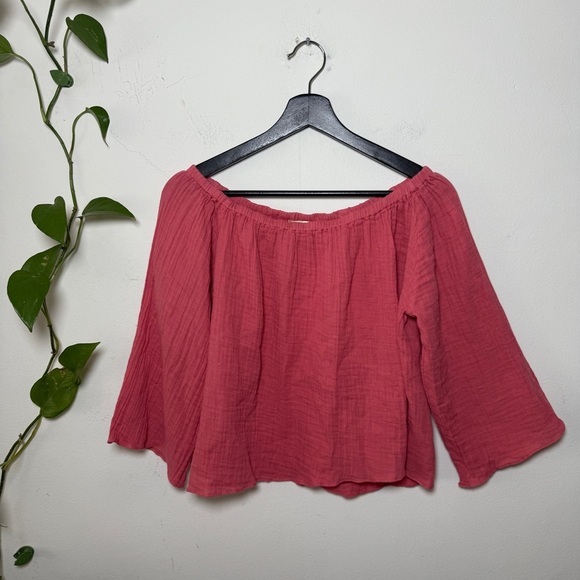 Stark X Women's Luxury Gauze / Muslin Pink 3/4 sleeve top {XS} - Picture 2 of 7